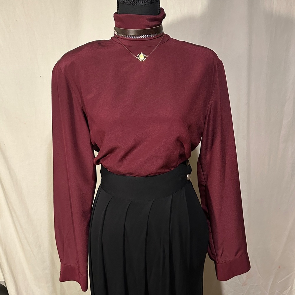 Vintage Wine Blouse Size 6